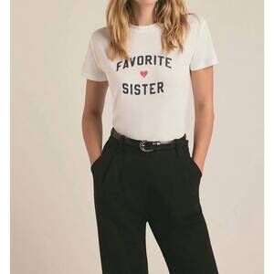 NEW FAVORITE DAUGHTER favorite sister tee in white